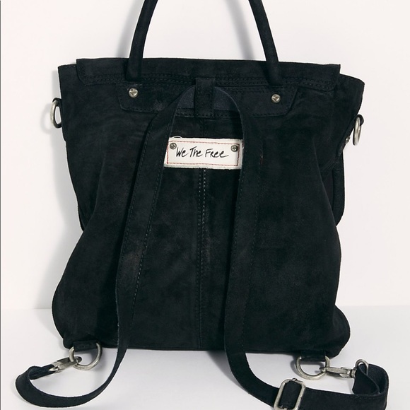 Free People Black Suede Backpack main image 5